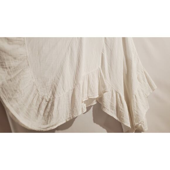 Natural Life Gauze Smocked Ruffle Peasant Maxi Skirt XS White Angel Cottage Boho - Picture 4 of 8